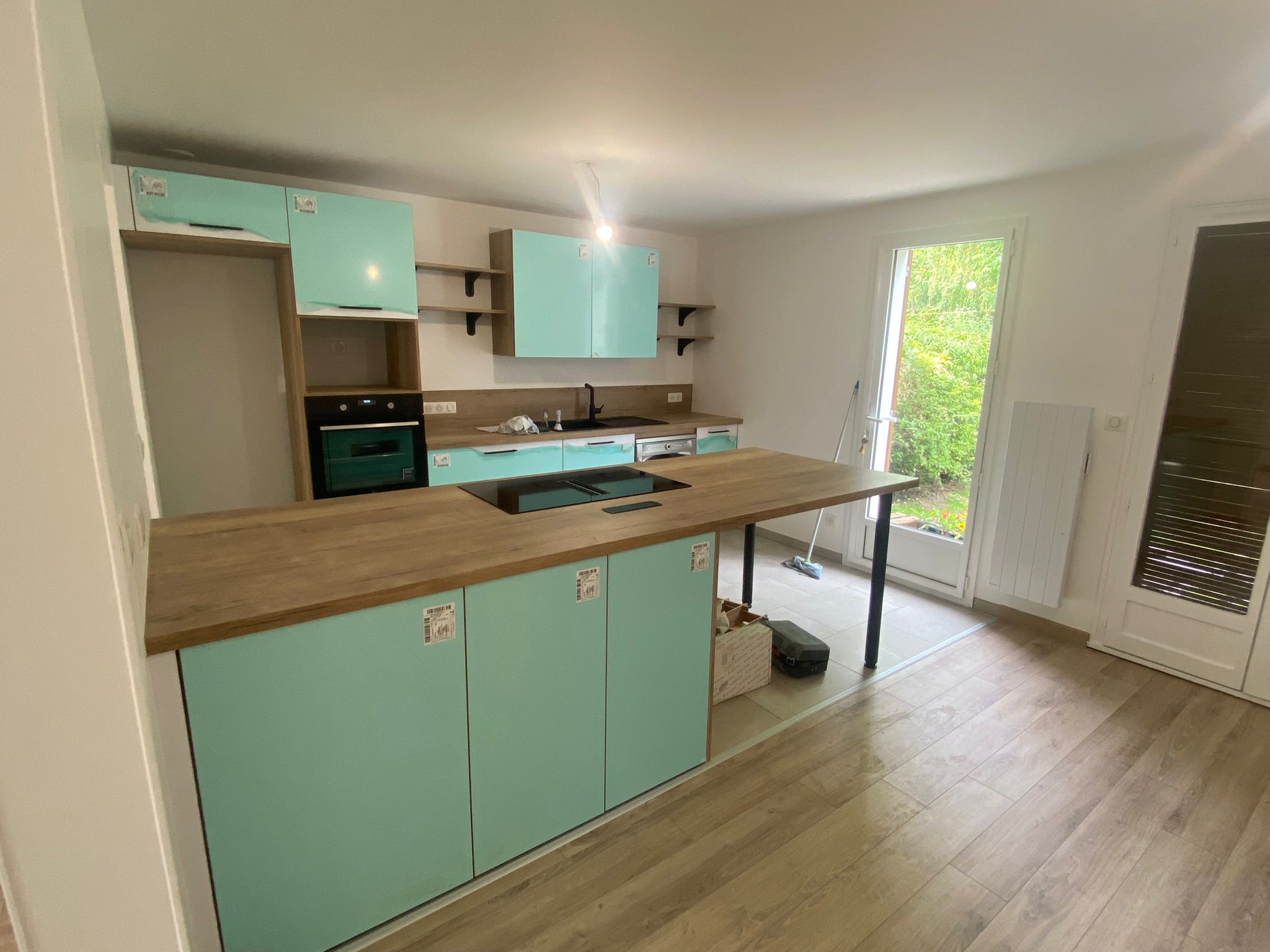 Cuisine turquoise moderne